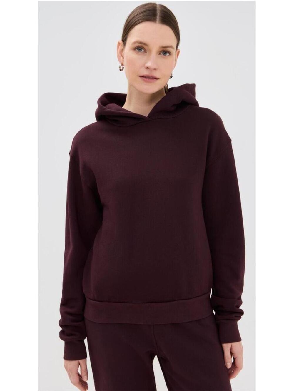 Perfectwhitetee Heart Pullover Hoodie in BlackBerry M